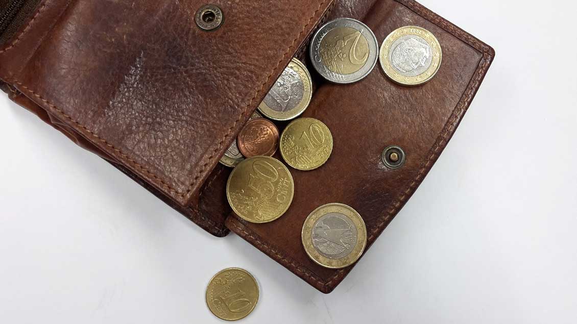 Geldbörse mit Kleingeld