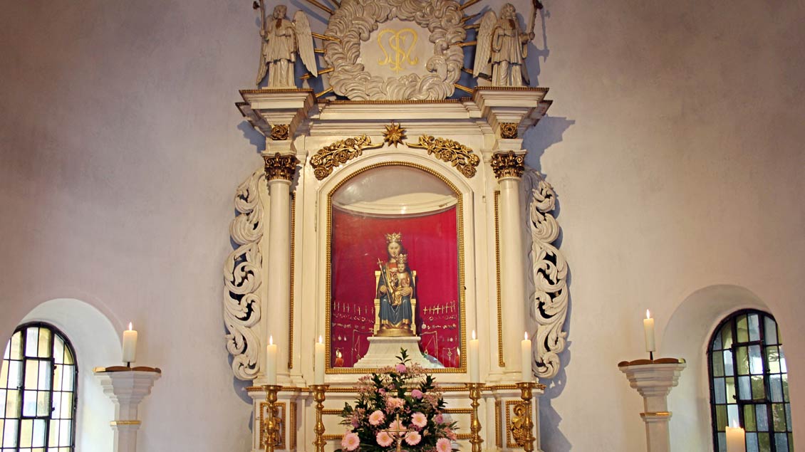 Das Gnadenbild „Unserer Lieben Frau vom Himmelreich“ in Eggerode. Foto: Johannes Bernard