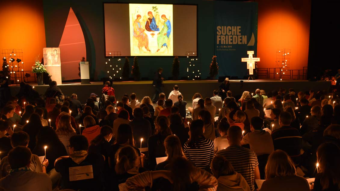 Taizé-Gebet beim Katholikentag 2018 in Münster.