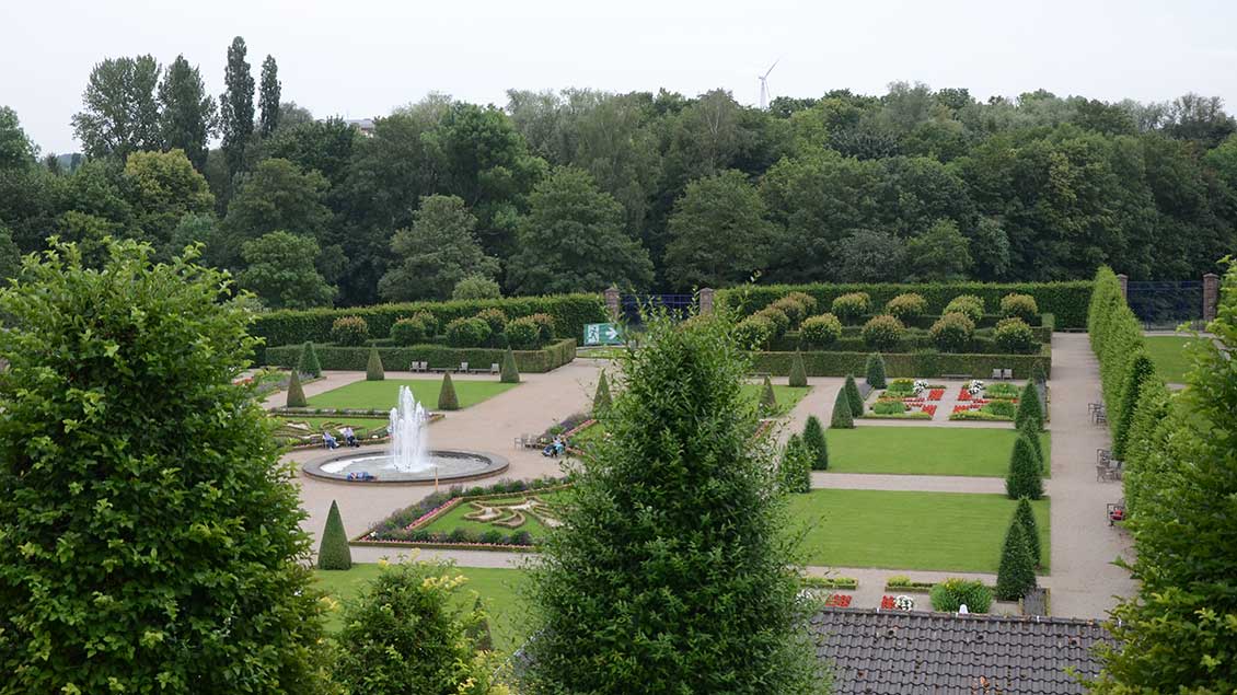 Der Terrassengarten von Kloster Kamp ist wegen seiner eindrucksvollen Gestaltung berühmt. Er ist Bestandteil der diesjährigen Landesgartenschau in Kamp-Lintfort.