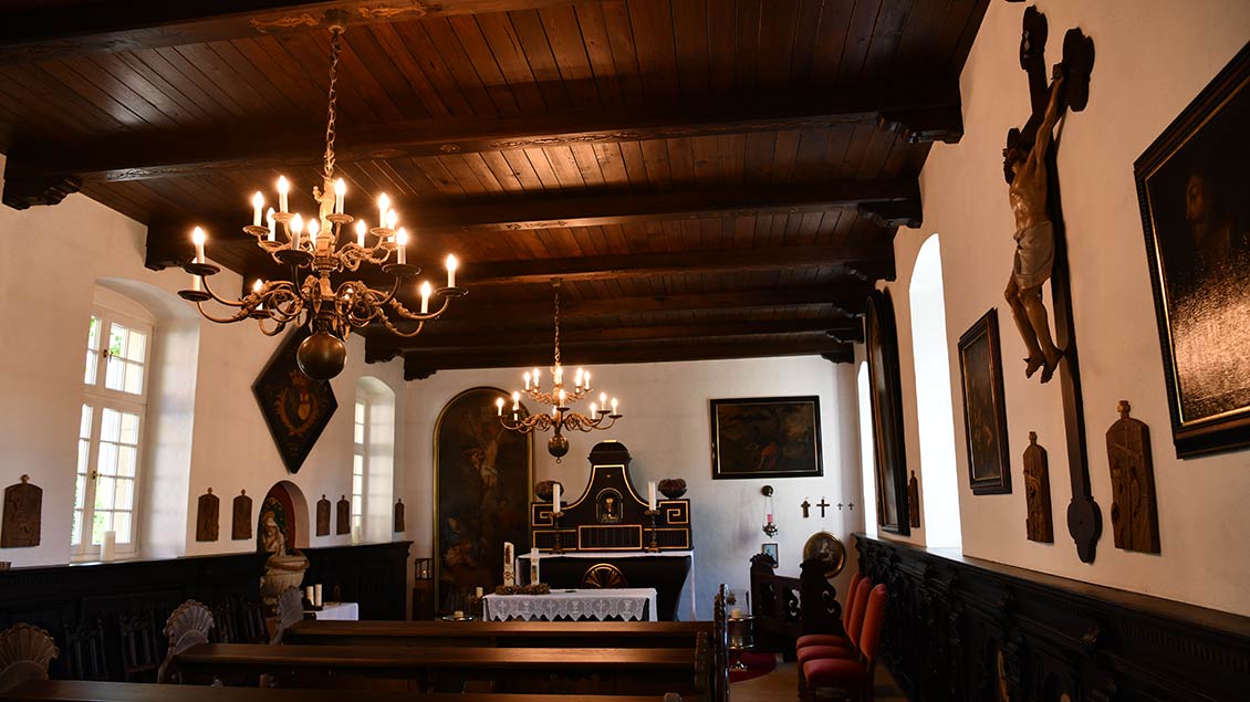 Die Kapelle von Haus Bisping befindet sich im privaten Inneren. | Foto: Michael Bönte