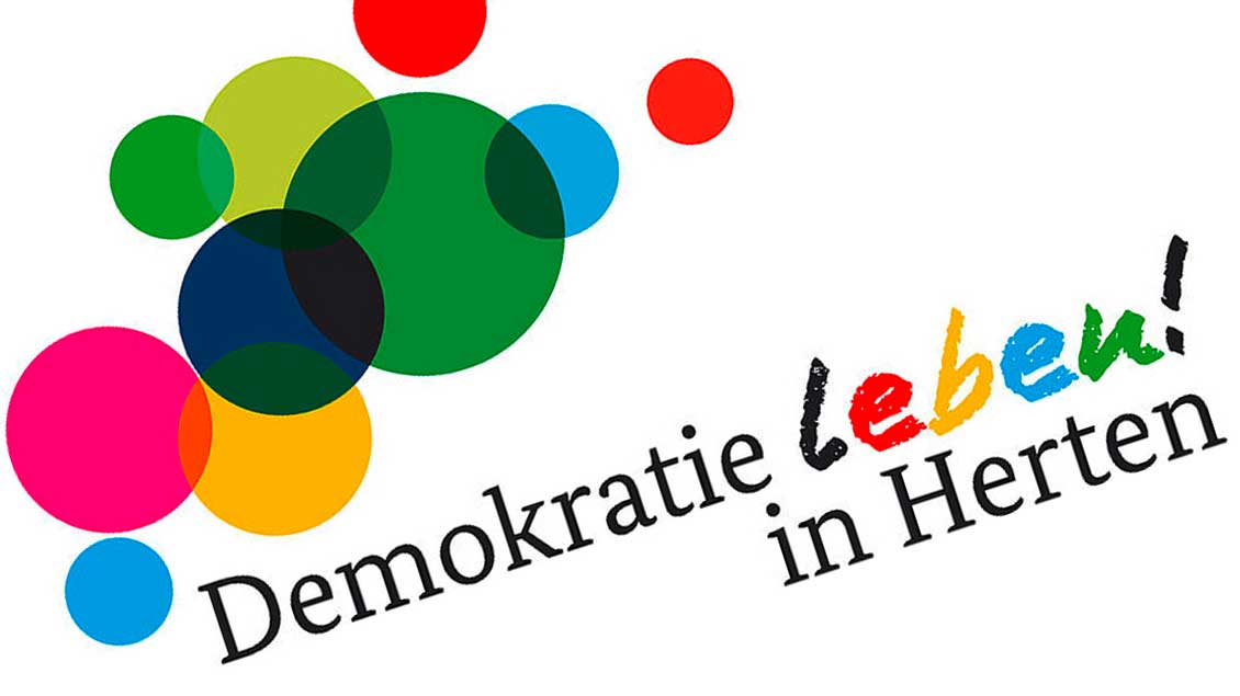 Logo "Demokratie leben in Herten"
