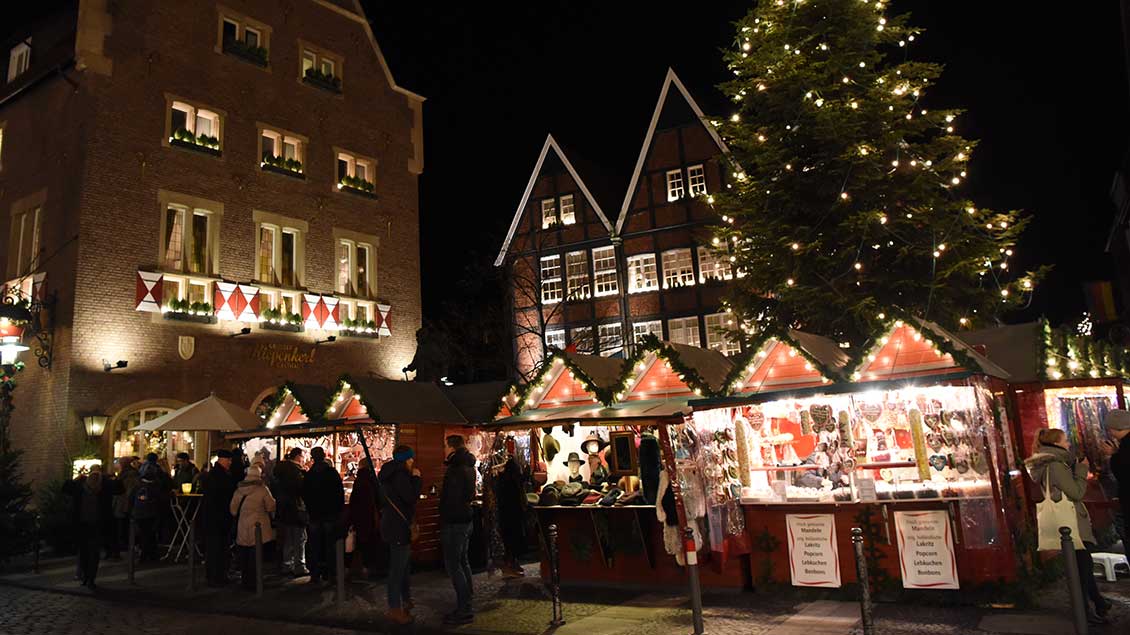 Weihnachtsmarkt in Münster. Foto: Michael Bönte
