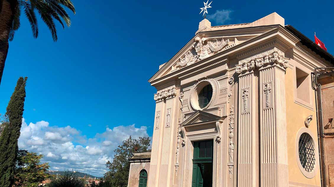 Juwel der Malteser-Anlage hinter dem Schlüsselloch: Santa Maria del Priorato di Malta, errichtet von Giovanni Battista Piranesi. | Foto: Kerstin Thiel-Lunghini