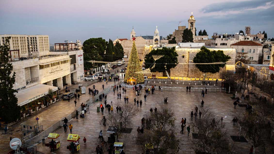 Krippenplatz in Bethlehem 2020. Foto: Andrea Krogmann (KNA)
