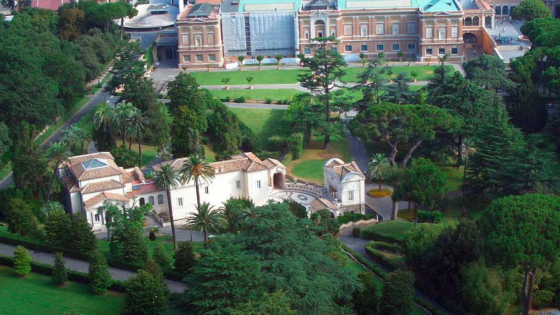 Blick auf die Vatikanischen Gärten.