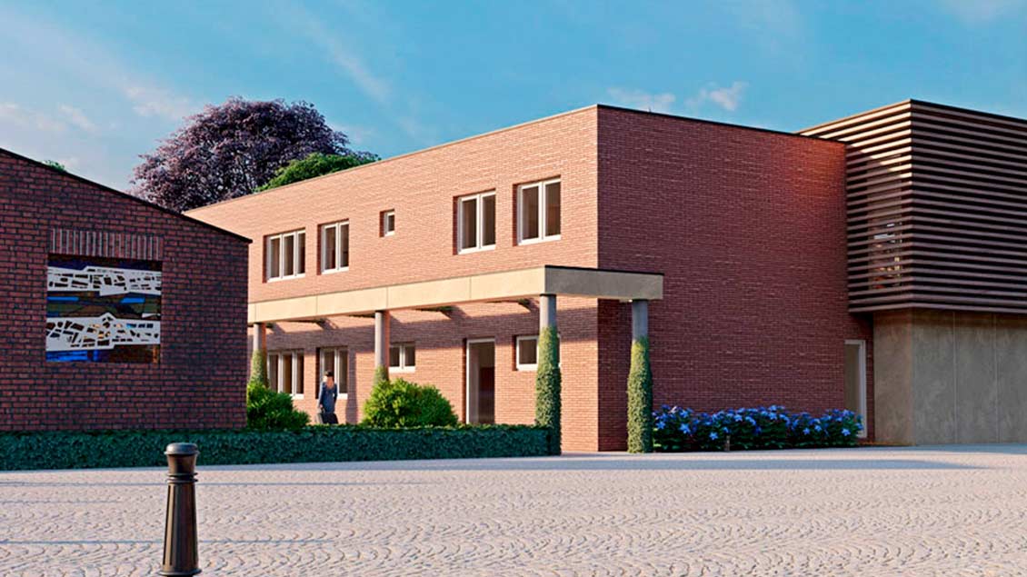 Modell des neuen Edith-Stein-Hospizes in Bocholt Grafik: Architekturbüro Leson