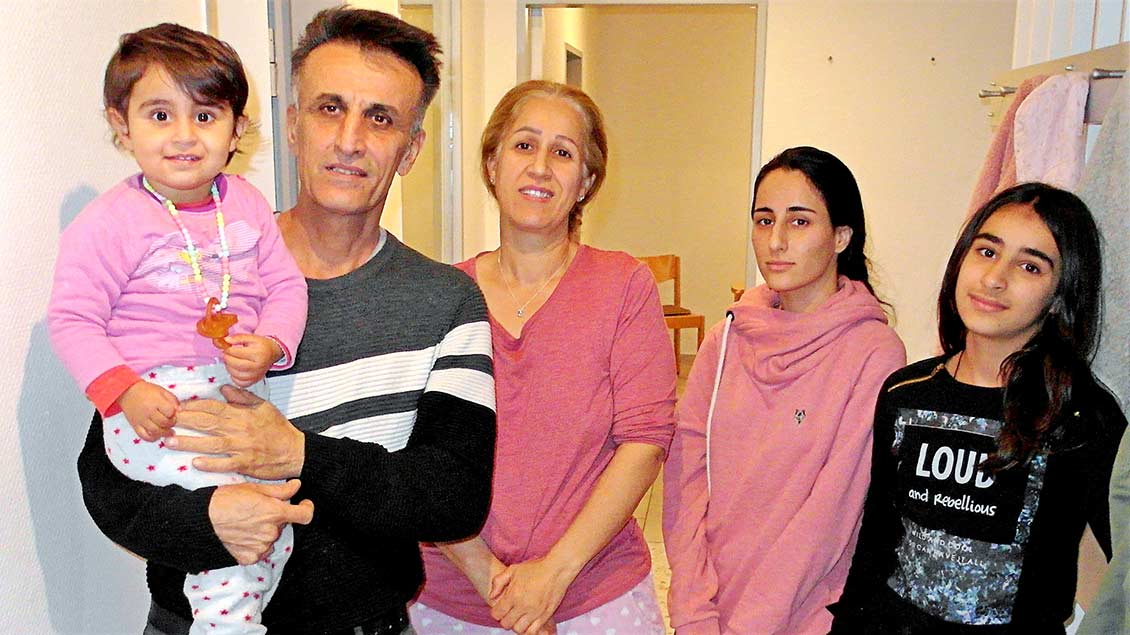 Fünfköpfige irakische Familie