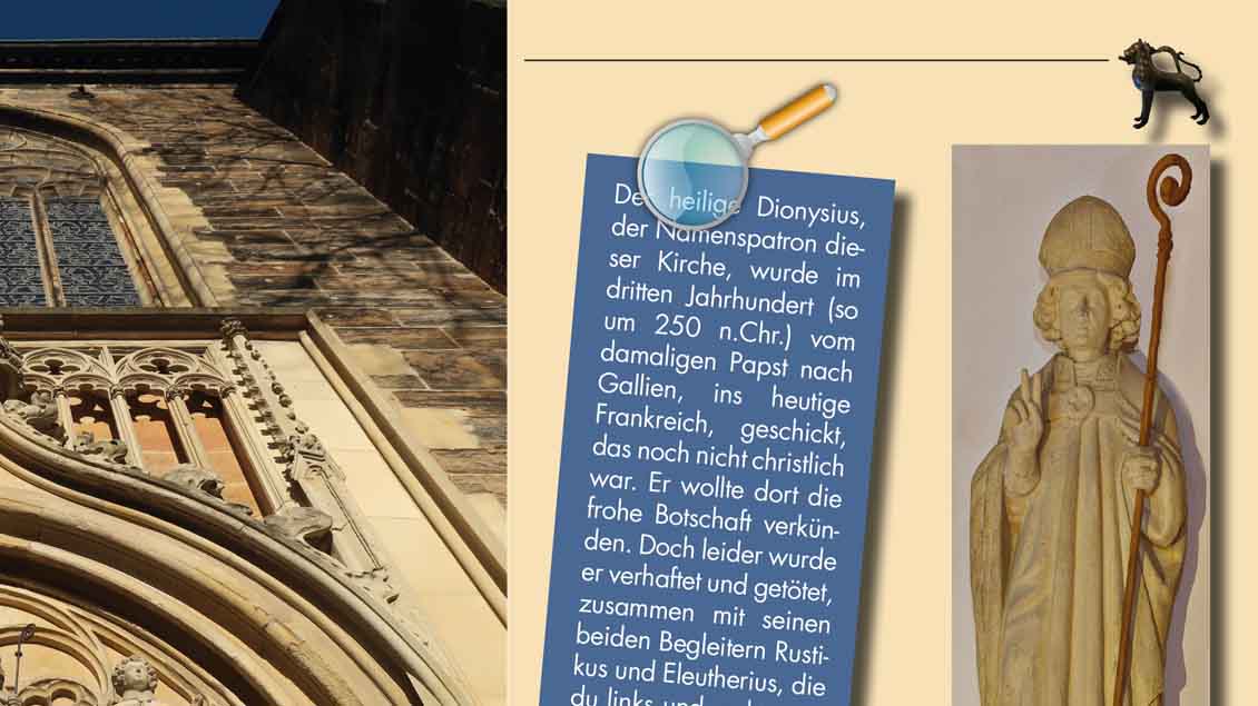 Der neue Kinderkirchenführer informiert auch über den Namenspatron der Stadtkirche Rheine. | Foto: pd