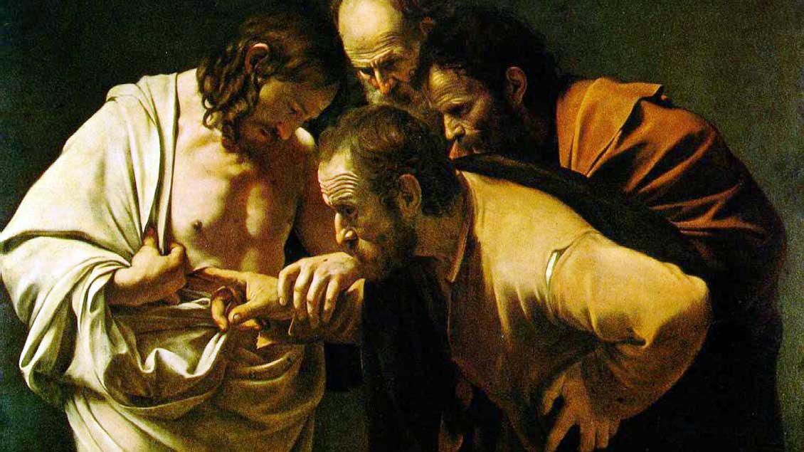 Caravaggio: Der ungläubige Thomas (um 1601).