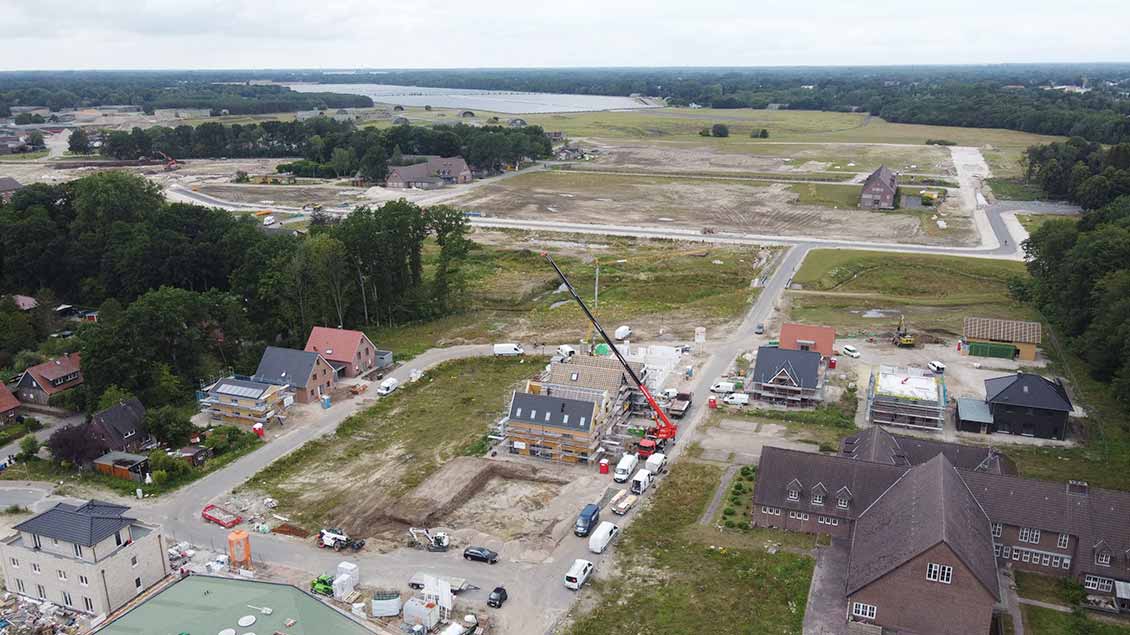 Das neue Pfarrheim während der Bauphase. | Foto: Torsten von Reeken