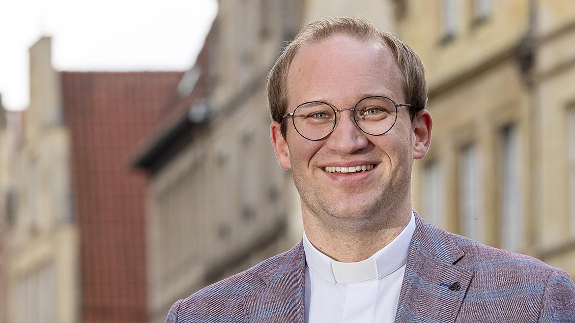 Lars Schlarmann, der in den vergangenen zwei Jahren in der Pfarrei St. Lamberti in Coesfeld tätig war, freut sich auf die Priesterweihe am Pfingstsonntag. | Foto: Achim Pohl (pbm)