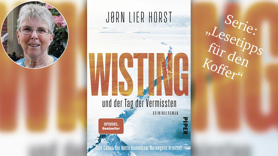 Ulla Rothe und das Cover des Buches Wisting