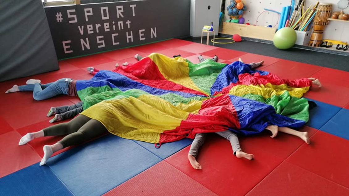 Die Sporthalle einer Sportschule in Erftstadt ist die Zentrale für das Betreuungsprojekt. | Foto: privat