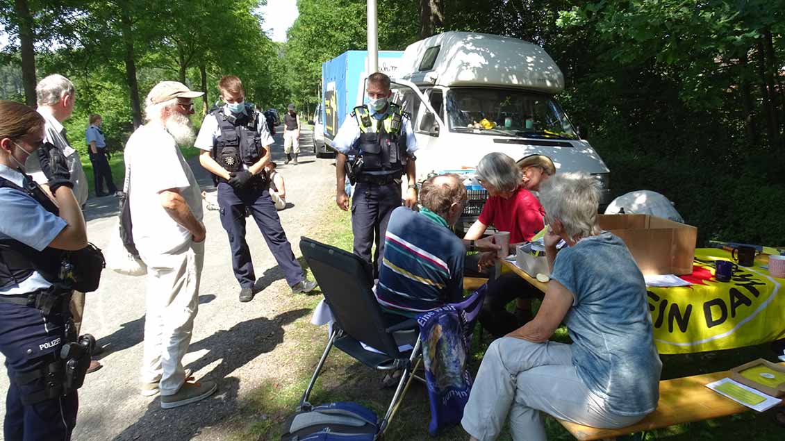 In Hamm geriet eine Pilgergruppe mit der Polizei aneinander Foto: Kreuzweg-Gorleben-Garzweiler.de