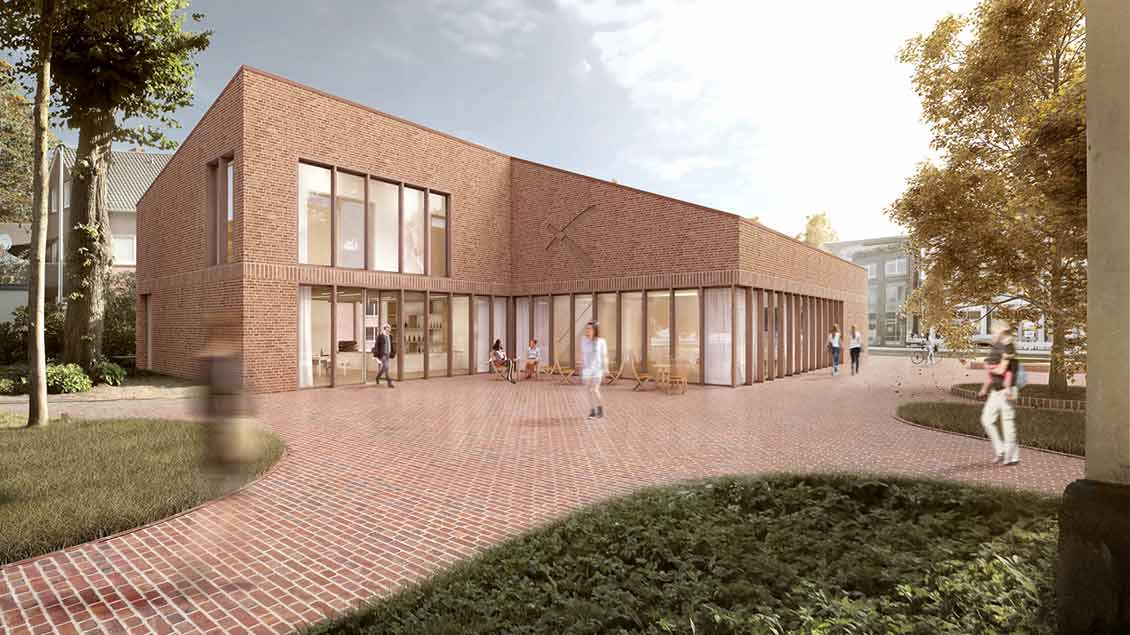 Das neue Pfarrheim soll Herzstück des neuen Kirchenzentrums in St. Andreas Cloppenburg sein. Foto: kbg-Architekten