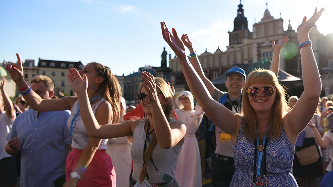 Jugendliche beim Weltjugendtag in Krakau