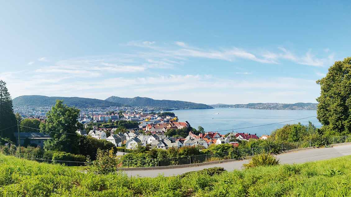 Bergen, zweitgrößte Stadt Norwegens.