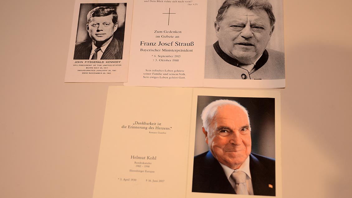 Prominente Politiker wie John F. Kennedy, Franz-Josef Strauß oder Altkanzler Helmut Kohl sind ebenfalls unter den Exemplaren. | Foto: Jürgen Kappel