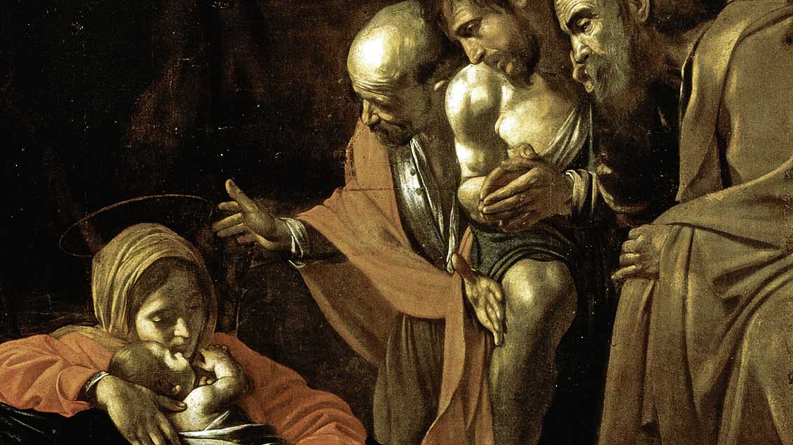 Gemälde von Michelangelo Caravaggio: Anbetung der Hirten Bild: Michaelangelo Caravaggio (1609)