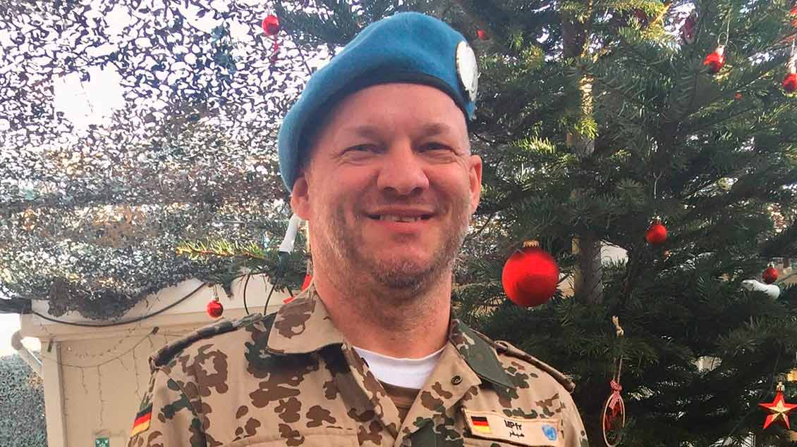 Militärseelsorger bei UNIFIL im östlichen Mittelmeer: Diakon Rainer Schönborn aus Wilhelmshaven bei einem Einsatz der Marine Weihnachten 2018. | Foto: privat