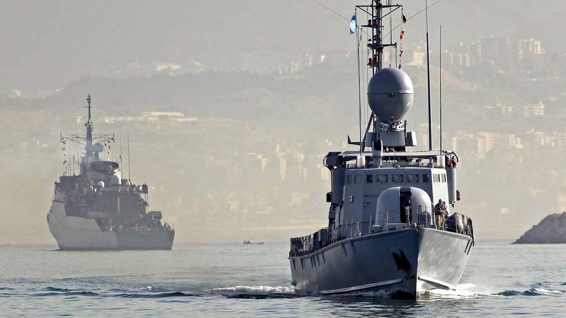 Einheiten der Bundesmarine vor der Küste des Libanon im Rahmen des maritimen Teils der UN-Mission UNIFIL. | Foto: Bundeswehr