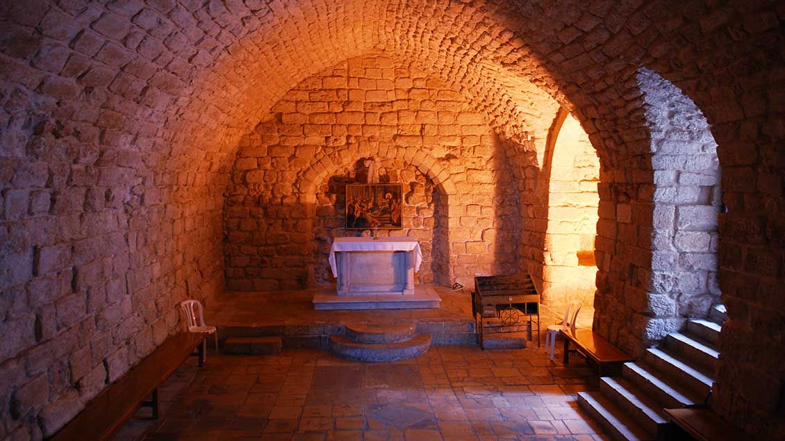 In der „Synagogenkirche“ in Nazareth.