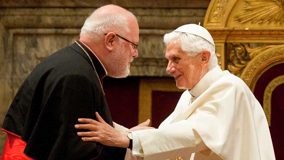 Reinhard Marx und Benedikt XVI. Foto: Katharina Ebel (KNA)