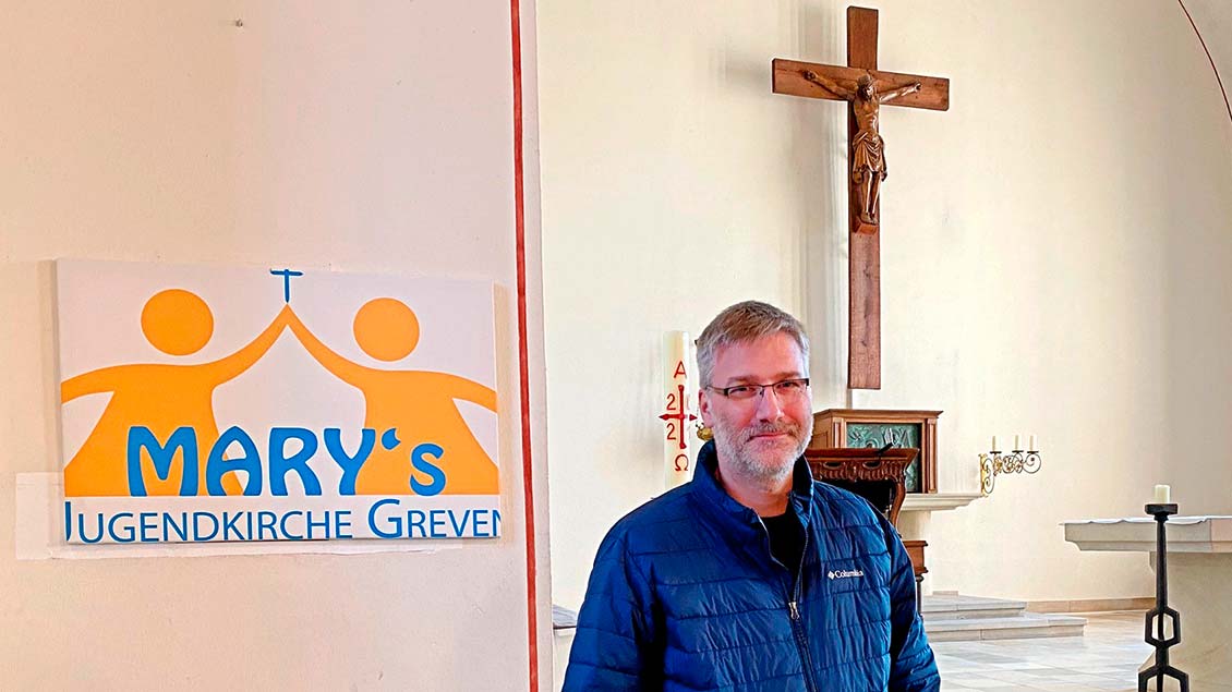 Pastoralreferent Matthias Brinkschulte hat viele Jahre das Team der Jugendkirche Mary’s begleitet. | Foto: Johannes Bernard