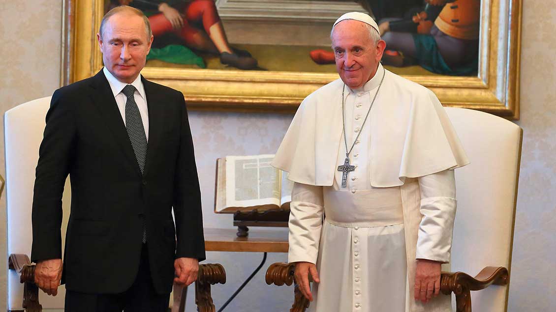 Putin und Papst Archivfoto: Catholic Press Photo (Imago)