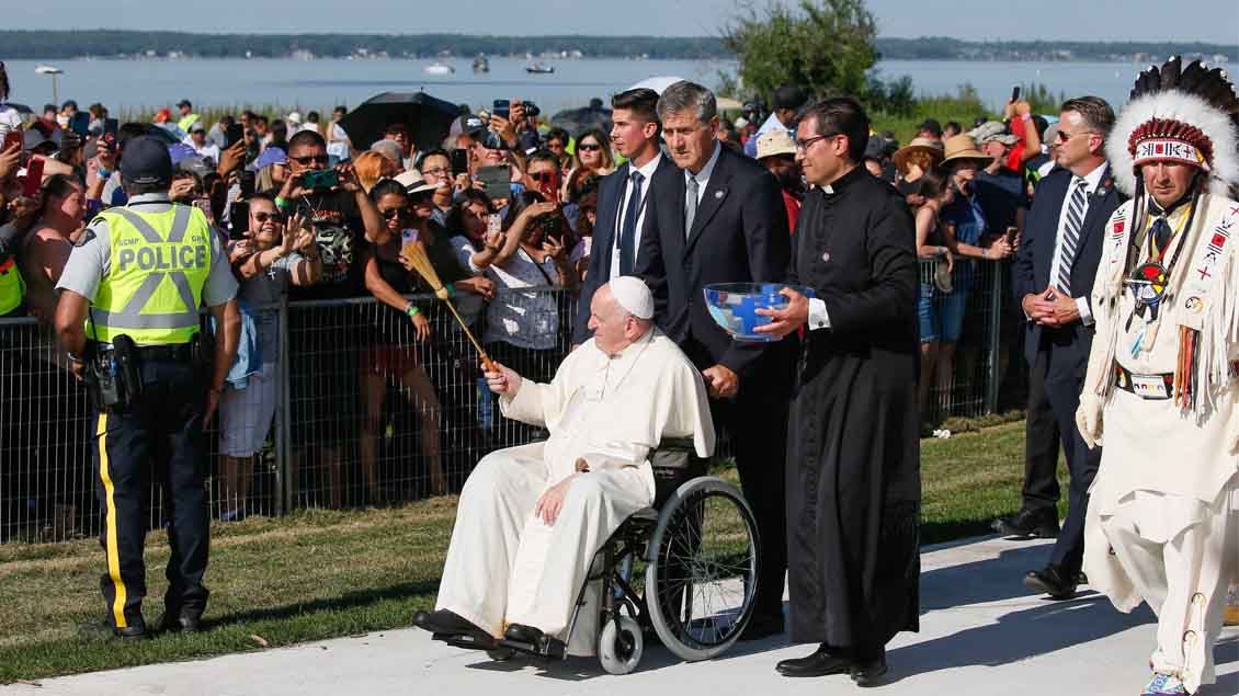 Papst in Kanada Foto: Paul Haring (CNS Photo / KNA)