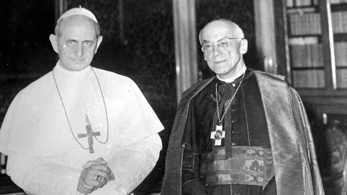 Papst Paul VI. und Kardinal Josef Frings