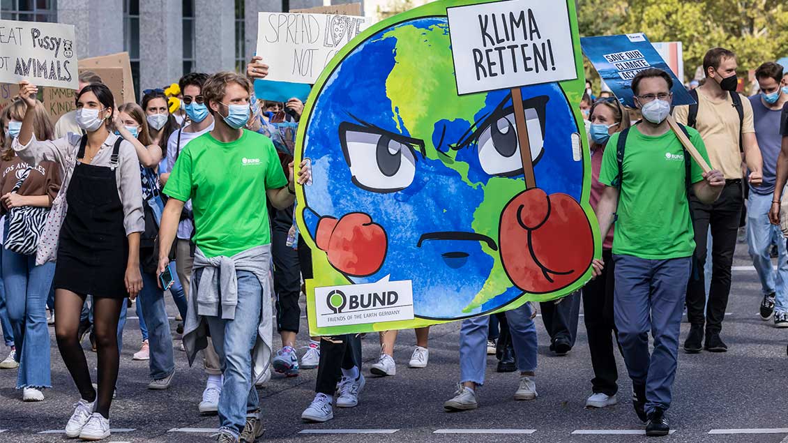 Protestdemonstration für den Klimaschutz