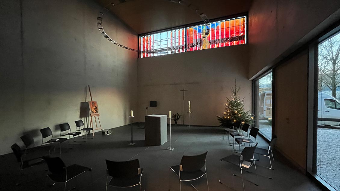 Die Kapelle des Tita-Cory-Campus in Münster, die Bischof Felix Genn im November 2022 segnete. | Foto: Jürgen Wiltink (pd)
