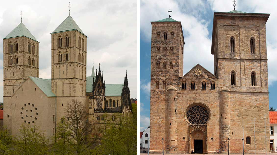 Dom in Münster und Dom in Osnabrück im Profil