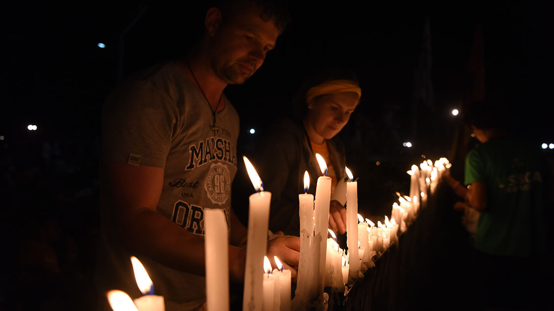 Vigil beim Weltjugendtag 2016 in Krakau Foto: Michael Bönte