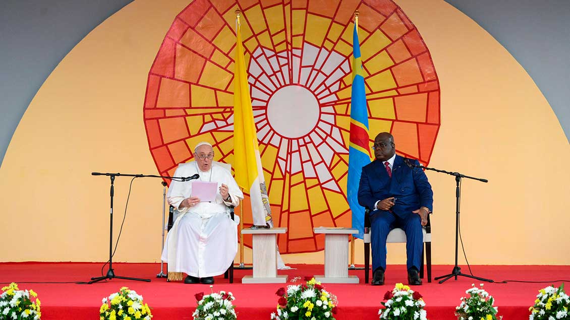 Papst Franziskus und Felix Tshisekedi, Präsident des Kongo Foto: Vatican Media (Zuma Wire / Imago)