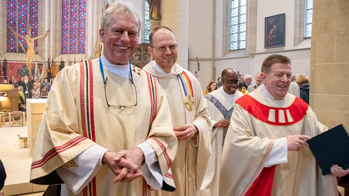 Diakon Bernhard Krampe, Pfarrer Jörg Hagemann und Definitor Norbert Caßens (von links)