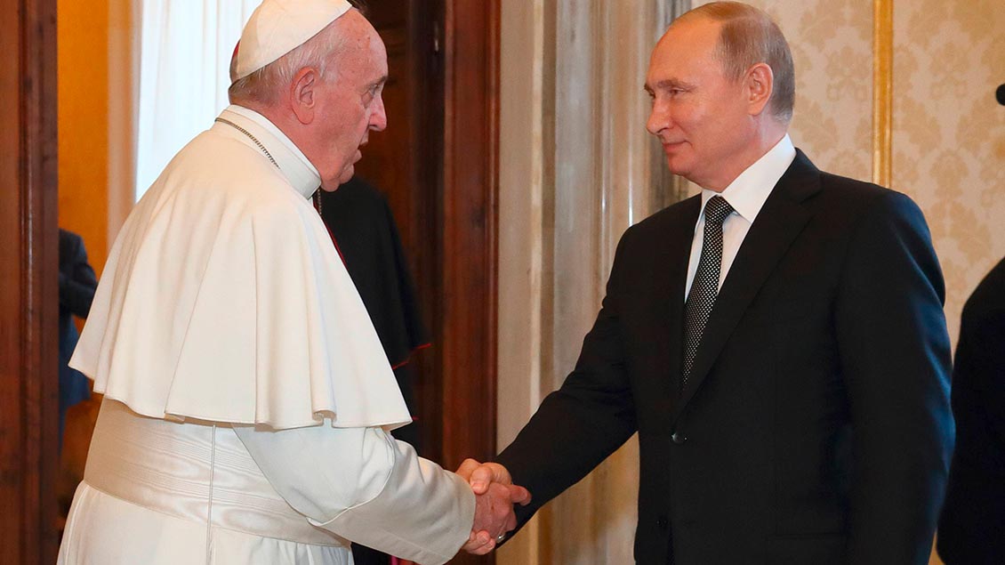 Papst Franziskus und Wladimir Putin