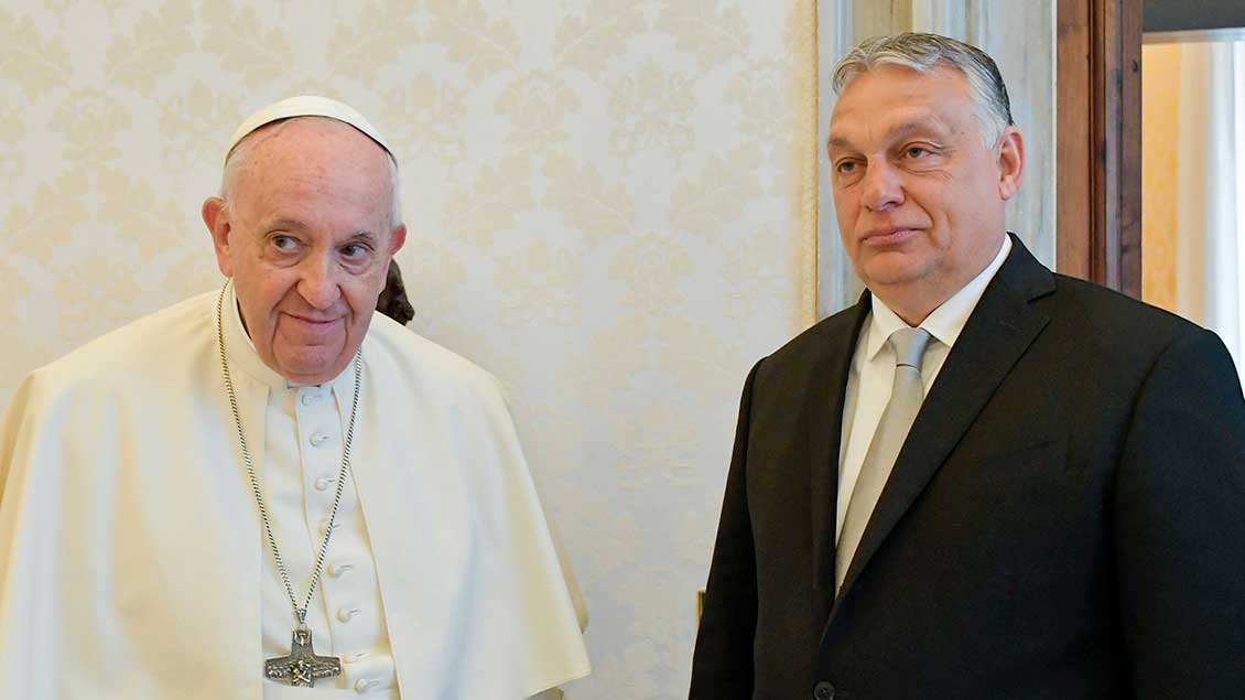 Papst Franziskus und Viktor Orban Foto: Vatican Media (Zuma Press / Imago)
