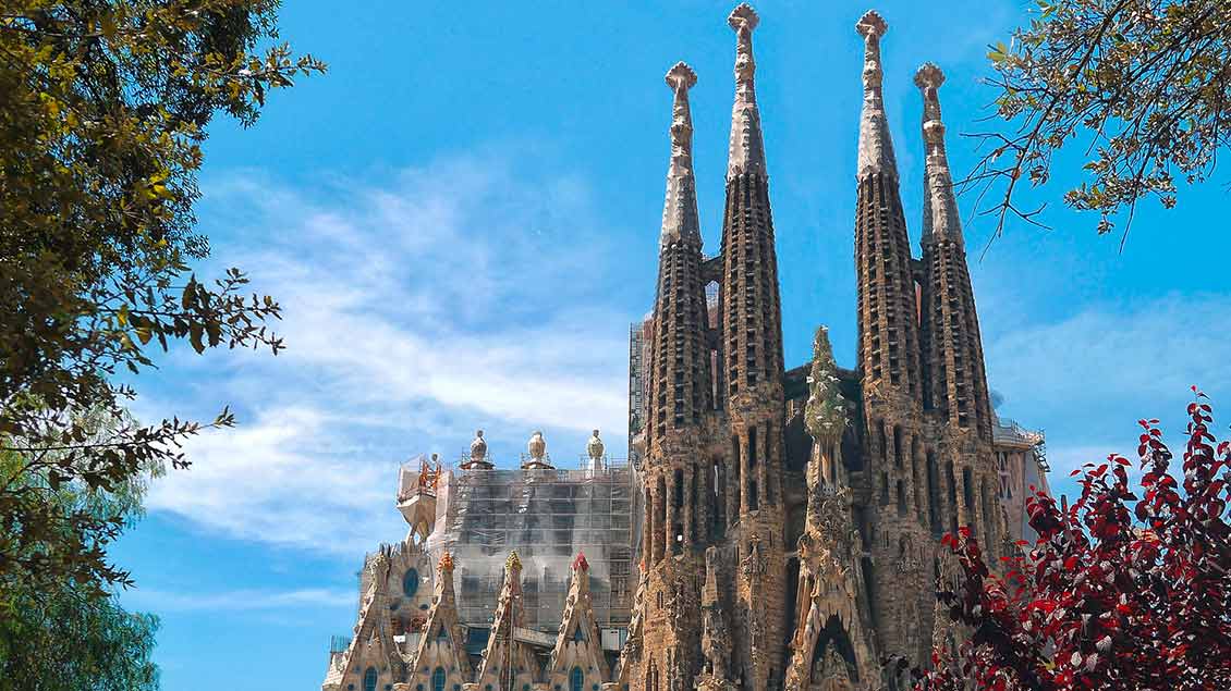 Türme der Kirche Sagrada Familia in Barcelona