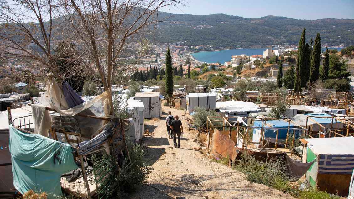Ein Flüchtlingslager auf der Insel Samos.