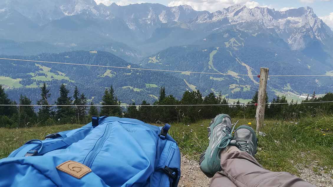 Pause mit Ausblick in Garmisch-Partenkirchen. | Foto: privat