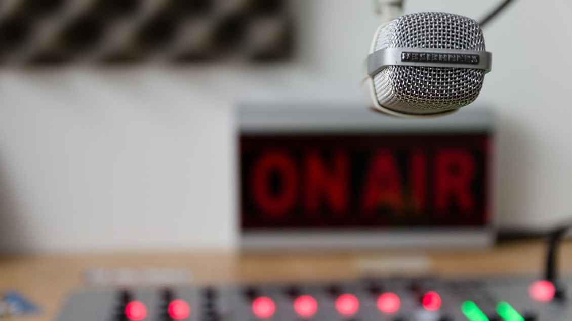 Aufnahme aus einem Radiostudio