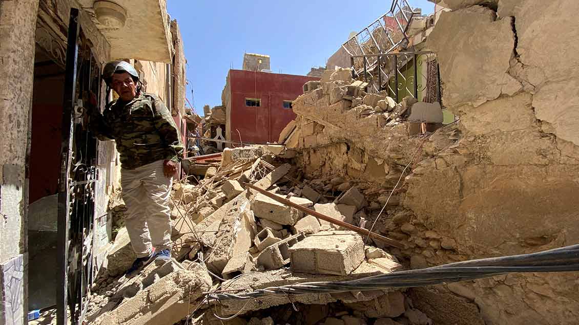 Erdbebenschäden in Marokko Foto: Abdelhak Bahaki (Reuters)