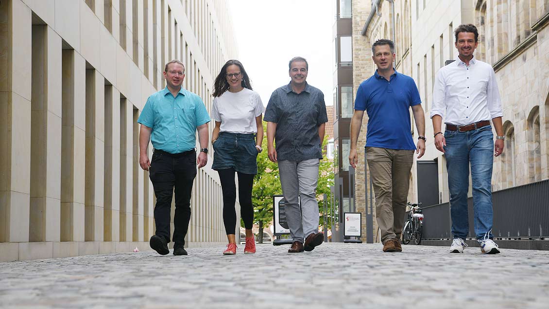 von links: Heiko Dörr, Mareile Mevihsen, Andreas Beer, Stephan Schilling und Christoph Schulte. Foto: Michael Bönte