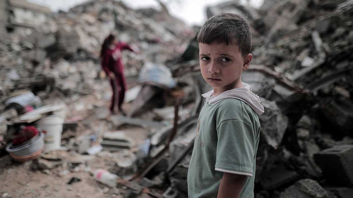 Kind im Gazastreifen Foto: Adel Al Hwajre (Zuma Wire / Imago)