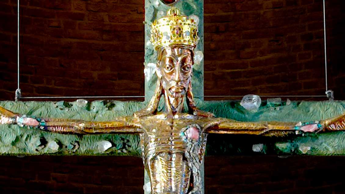 Christkönigskreuz in der Abtei Königsmünster Foto: Roman Weis (Abtei Königsmünster)