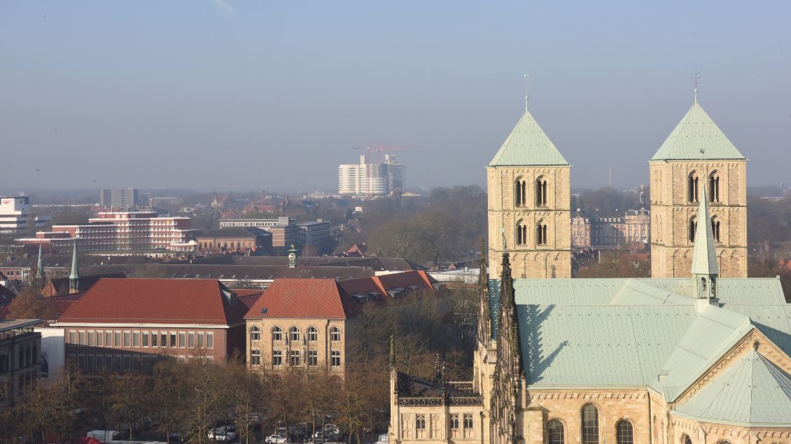 Panorama-Aufnahme mit dem Dom von Münster