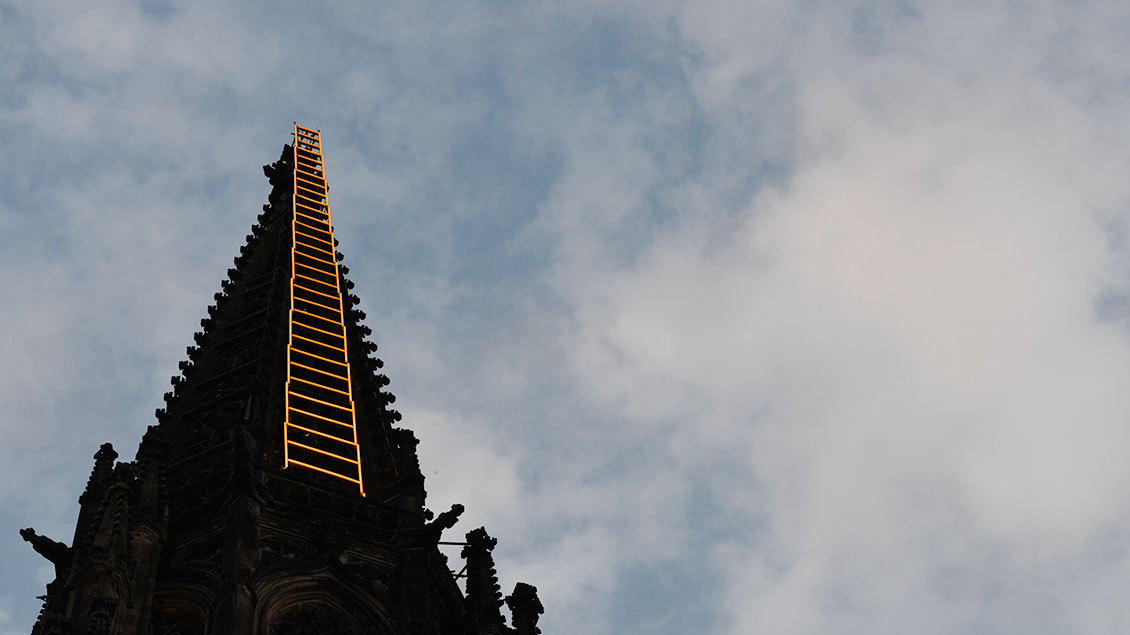 Himmelsleiter am Turm der Lambertikirche